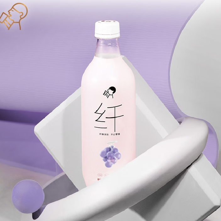 喜茶无糖气泡水巨峰葡萄味500ml