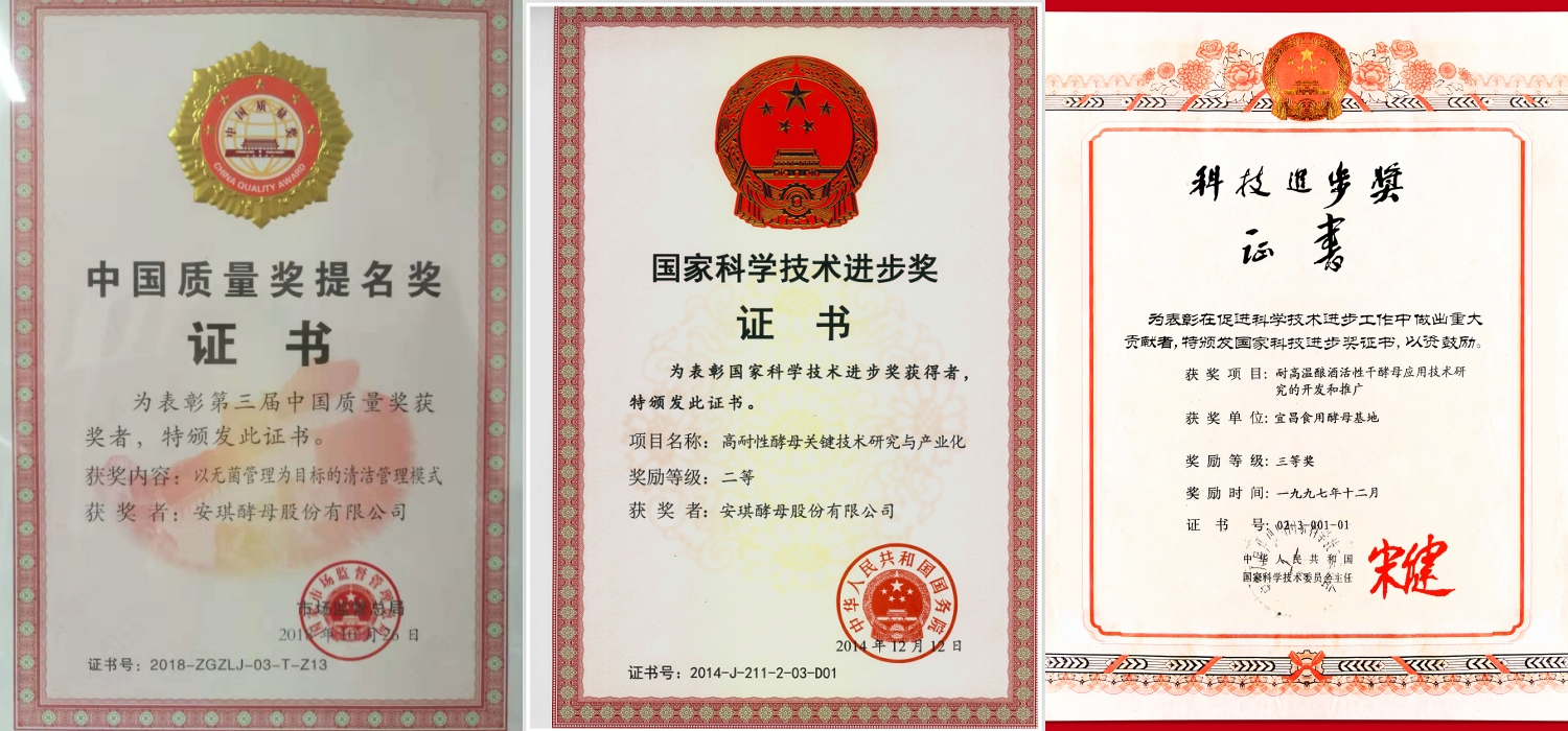 安琪酵母部分荣誉