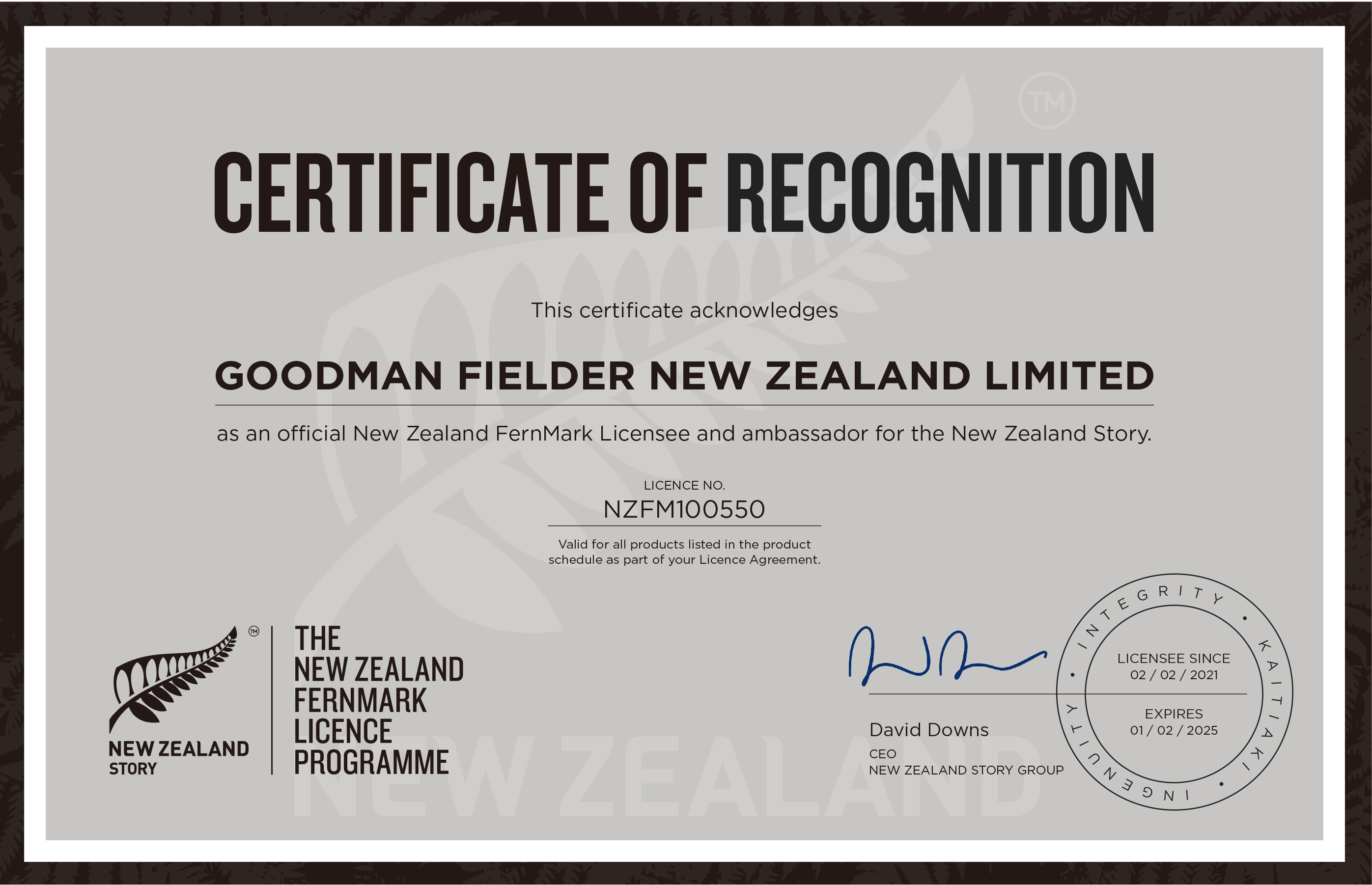 新西兰银蕨认证