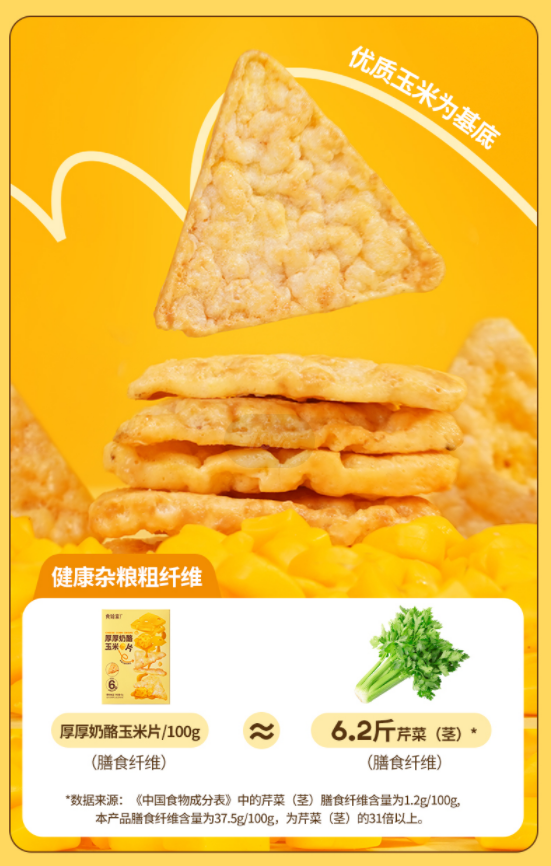 厚厚奶酪玉米片 营养成分