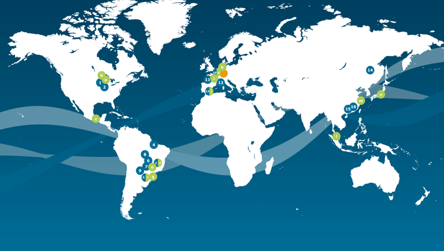 罗赛洛的全球网点