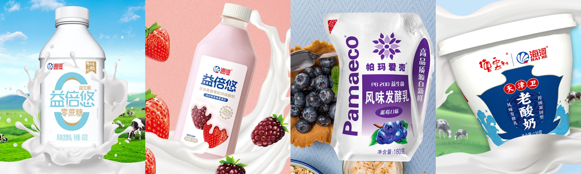 海河的酸奶发酵乳产品