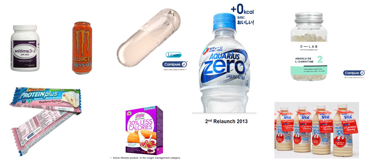 carnipure®左旋肉碱适用的产品剂型