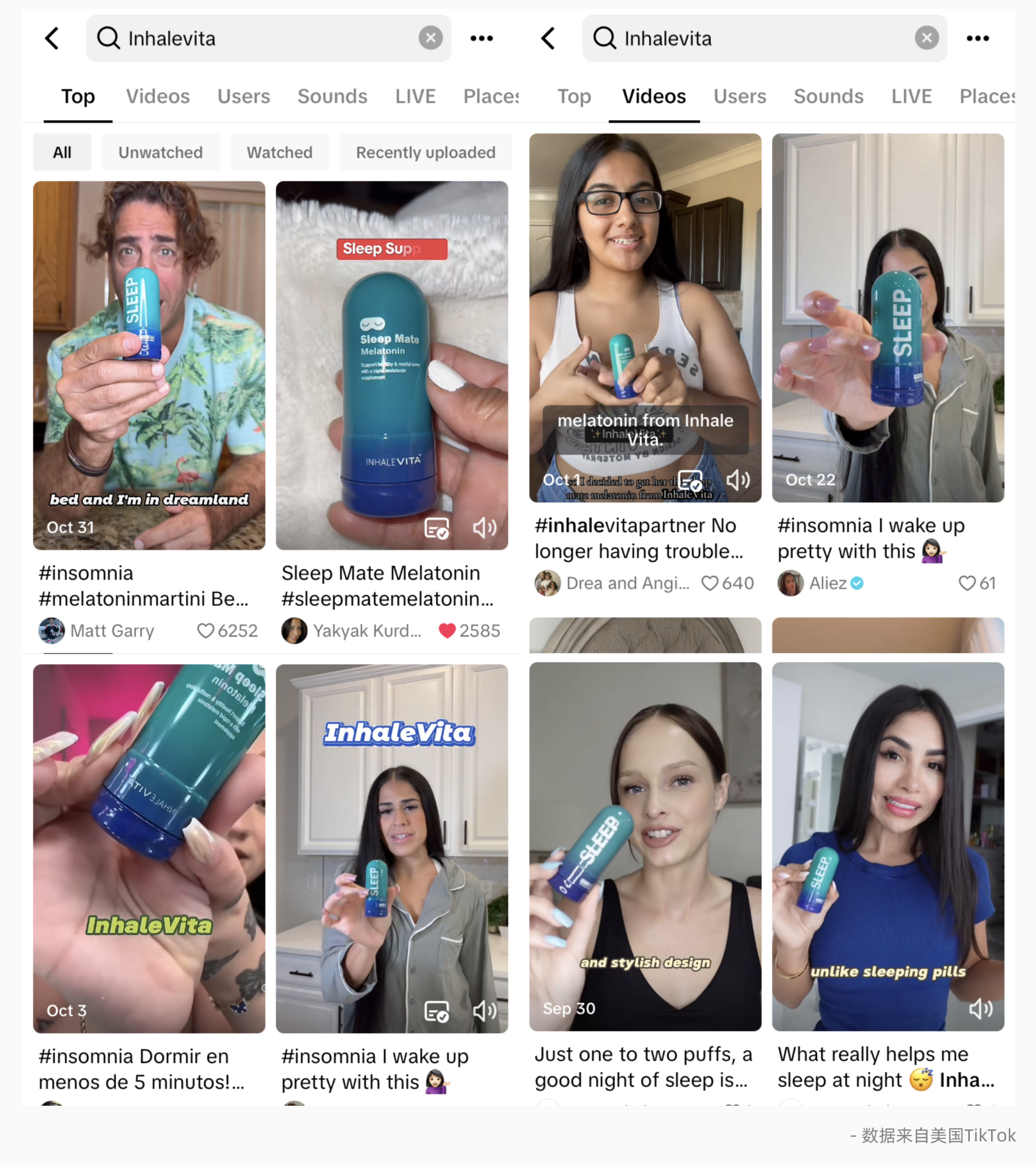 众多tiktok达人推荐inhalevita™产品