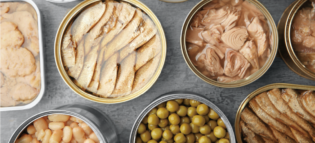 良好保存的罐头食品