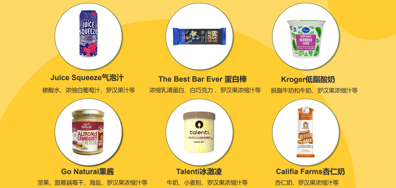 使用罗汉果浓缩汁的创新产品