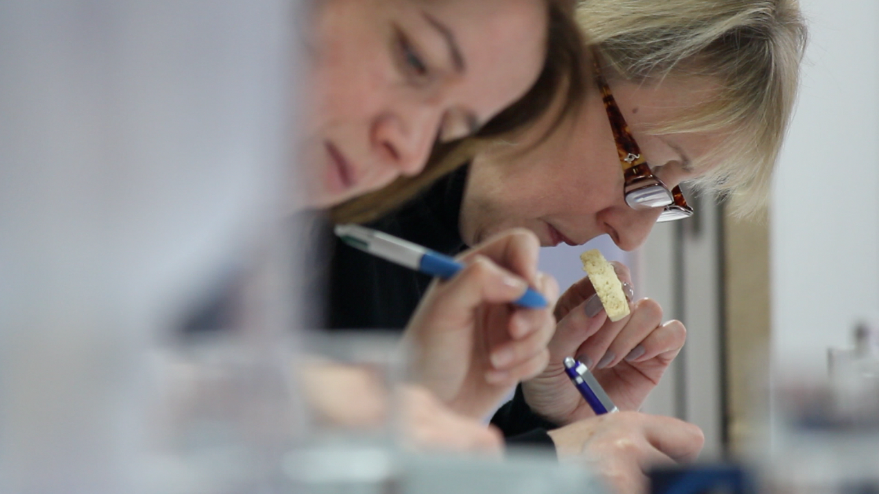 评价员在进行感官评价工作