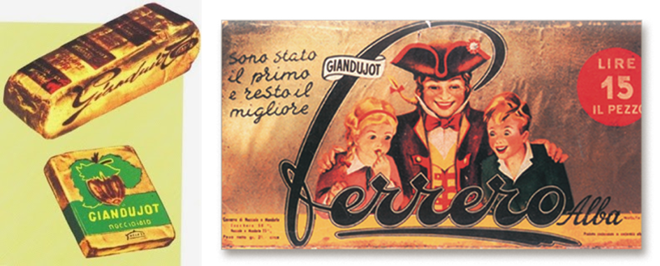 左：pastagianduja ，右：费列罗的老广告